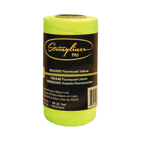Stringliner Stringliner Fluorescent Yellow Braided Mason Line 250 ft. 35165